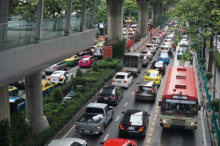 バンコクの渋滞。