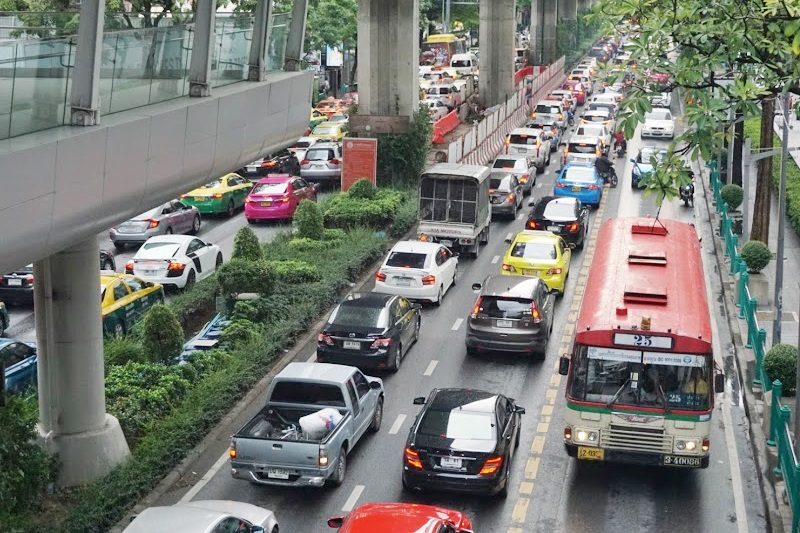バンコクの渋滞。